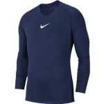 Pánská  Trička s kulatým výstřihem Nike Park v modré barvě z polyesteru ve velikosti XXL s dlouhým rukávem s kulatým výstřihem ve slevě plus size 