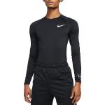 Pánská  Fitness trička Nike Pro v černé barvě ve velikosti 4 XL s dlouhým rukávem ve slevě plus size 