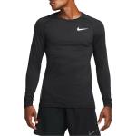Pánská  Trička s dlouhým rukávem Nike Pro v černé barvě z polyesteru ve velikosti XXL s dlouhým rukávem plus size 
