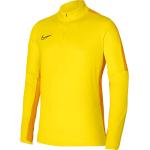 Dětská trička s dlouhým rukávem Nike v žluté barvě z polyesteru ve slevě 