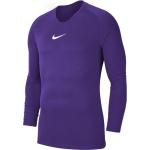 Dětská trička s dlouhým rukávem Nike Park ve fialové barvě z polyesteru ve slevě 