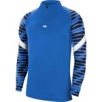 Dětská trička s dlouhým rukávem Nike Strike v modré barvě ve slevě 