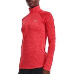 Dámská  Fitness trička Under Armour Tech v červené barvě ve velikosti XXL s dlouhým rukávem ve slevě plus size 