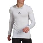 Pánská  Fitness trička adidas v bílé barvě ve velikosti L s dlouhým rukávem ve slevě 