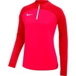 Dámské Topy Nike Academy v červené barvě z polyesteru ve velikosti L s dlouhým rukávem ve slevě 