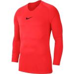 Pánská  Trička s kulatým výstřihem Nike Park v červené barvě z polyesteru ve velikosti L s dlouhým rukávem s kulatým výstřihem ve slevě 