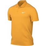 Pánské Sportovní polokošile Nike Court v oranžové barvě v elegantním stylu z polyesteru ve velikosti L s krátkým rukávem 