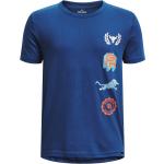 Dětská trička s krátkým rukávem Under Armour v modré barvě ve slevě 