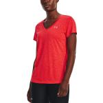 Dámská  Funkční trička Under Armour Tech v červené barvě ve velikosti XXL s krátkým rukávem plus size 