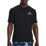 Pánská  Fitness trička Under Armour Rush v černé barvě ve velikosti L s krátkým rukávem ve slevě 