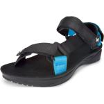 Pánské Kožené sandály v neonově modré barvě z koženky na léto 