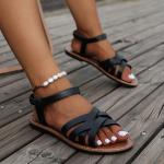 Dámské Kožené sandály v hnědé barvě z kůže protiskluzové na léto 