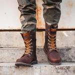 Pánské Vysoké trekové boty v army stylu z polyuretanu vodotěsné 