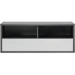 TV stolky v šedé barvě v moderním stylu se zásuvkami 