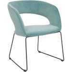 Jídelní židle v tyrkysové barvě v elegantním stylu ze sametu 