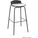Barové židle UNIQUE v bílé barvě v minimalistickém stylu z plastu 