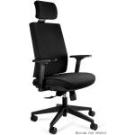 Kancelářské židle UNIQUE v černé barvě v elegantním stylu z plastu čalouněné 