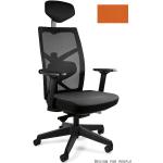Kancelářské židle UNIQUE v oranžové barvě v elegantním stylu z plastu 