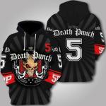 Unisex Five Finger Death Punch Band Skull V2 3D mikina s kapucí Unisex celoplošné potisky