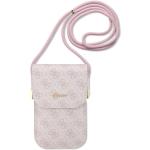 Kožené tašky přes rameno Guess v růžové barvě z polyuretanu s kapsou na mobil veganské 