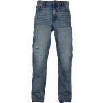 Pánské Volné džíny Urban Classics v modré barvě flared z džínoviny ve velikosti 7 XL vybledlé 