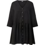 Dámské Košilové šaty Urban Classics v černé barvě ve velikosti 3 XL s tříčtvrtečním rukávem s výstřihem do V ve slevě plus size 