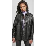 Urban Classics / Ladies Faux Leather Overshirt black