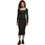 Dámské Pletené šaty Urban Classics v černé barvě v elegantním stylu ve velikosti XXL s dlouhým rukávem plus size 