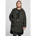 Dámské Kabáty s kapucí Urban Classics v černé barvě prošívané ve velikosti 10 XL plus size 