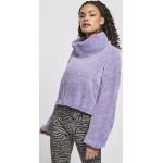 Dámské Rolákové svetry Urban Classics ve fialové barvě v lakovaném stylu ve velikosti XXL plus size 