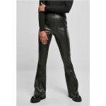Dámské Kožené kalhoty Urban Classics v černé barvě flared z koženky ve velikosti XXL plus size 