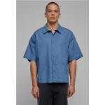 Džínové košile Urban Classics v nebeské barvě v ležérním stylu z džínoviny ve velikosti 3 XL plus size 