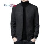 Pánské Zimní bundy s kapucí v černé barvě ve velikosti 3 XL plus size 