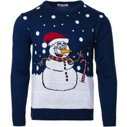 Vánoční svetr Snowman tmavě modrý tmavě modrý XS