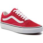 Pánské Skate boty Vans Old Skool v červené barvě v skater stylu semišové ve slevě 