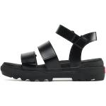 Dámské Kožené sandály Vans v černé barvě v skater stylu z kůže ve slevě na léto 