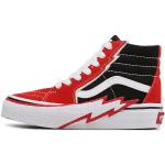 Chlapecké Skate boty Vans SK8-Hi v červené barvě v skater stylu z kůže ve slevě 