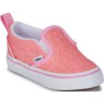 Dětské Slip on tenisky Vans v růžové barvě v skater stylu ve velikosti 26,5 bez zapínání se třpytkami 