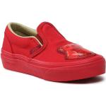 Chlapecké Plátěné tenisky Vans Classic Slip-On v červené barvě v skater stylu z látky bez zapínání ve slevě 