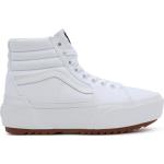 Dámské Skate boty Vans SK8-Hi v bílé barvě v skater stylu z kůže ve velikosti 40,5 protiskluzové ve slevě 