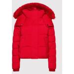 Dámské Designer Zimní bundy DKNY v červené barvě ze syntetiky ve velikosti M ve slevě 