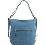 Velká dámská kabelka přes rameno / batoh denim modrá