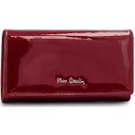 Dámské Kožené peněženky Pierre Cardin v červené barvě v lakovaném stylu z kůže ve slevě 