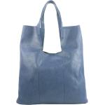 Dámské Kožené tašky přes rameno v modré barvě v moderním stylu z polyuretanu veganské 