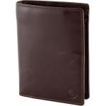 Pánské Kožené peněženky Lucléon v tmavě hnědé barvě v klasickém stylu z hovězí kůže 