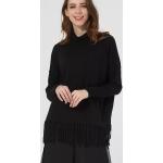 Dámské Pletené svetry v černé barvě v ležérním stylu ve velikosti Oversize s dlouhým rukávem s vysokým krkem plus size 