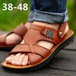 Pánské Kožené sandály v hnědé barvě v ležérním stylu z kůže na léto 