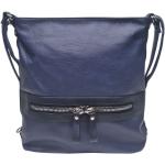 Velký středně modrý kabelko-batoh 2v1 z eko kůže