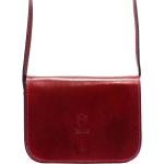 Dámské Kožené kabelky Vera Pelle v tmavě červené barvě z kůže 