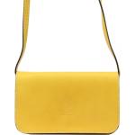 Dámské Kožené kabelky Vera Pelle v žluté barvě z kůže 